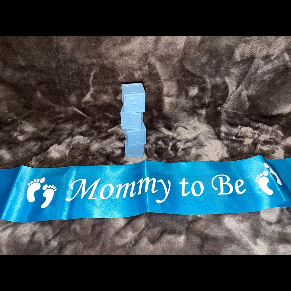Baby Blocks & Mommy To Be Sash for baby shower